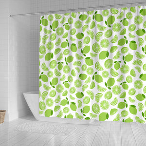 Lime Design Pattern Shower Curtain Fulfilled In US