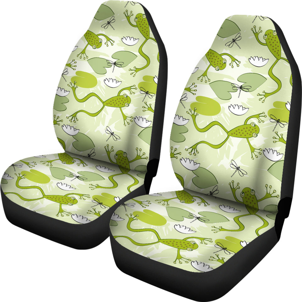 Cute Frog Dragonfly Pattern Universal Fit Car Seat Covers
