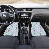 Watercolor Tulips Pattern Front And Back Car Mats