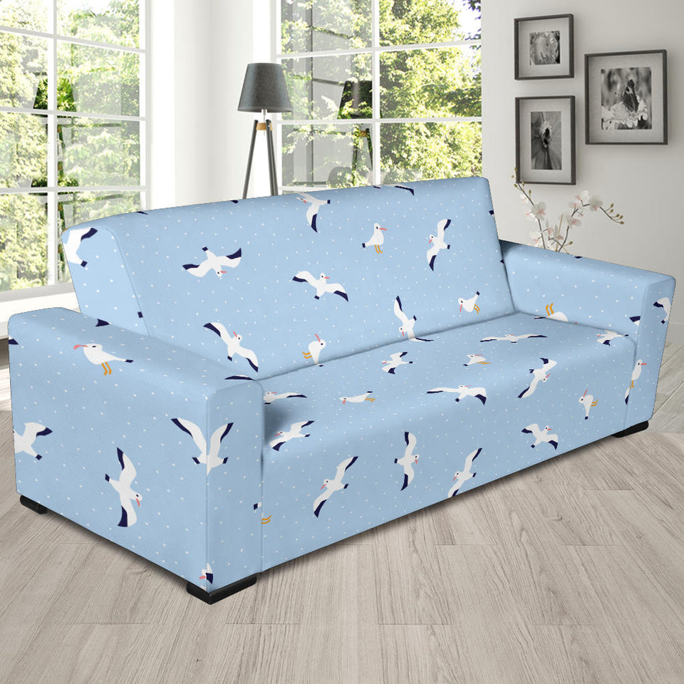Seagull Pattern Print Design 02  Sofa Slipcover