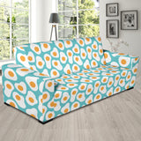 Fried Eggs Pattern Print Design 04 Sofa Slipcover