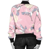 Japanese Crane Rose Pattern Women'S Bomber Jacket