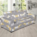 Cute Dachshund Dog Pattern Sofa Slipcover