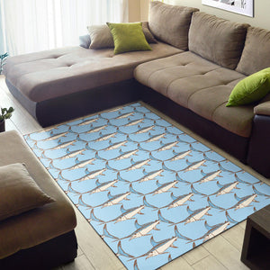 Swordfish Pattern Print Design 01 Area Rug