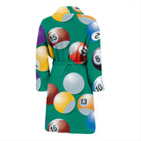 Billiard Ball Pattern Print Design 01 Men's Bathrobe