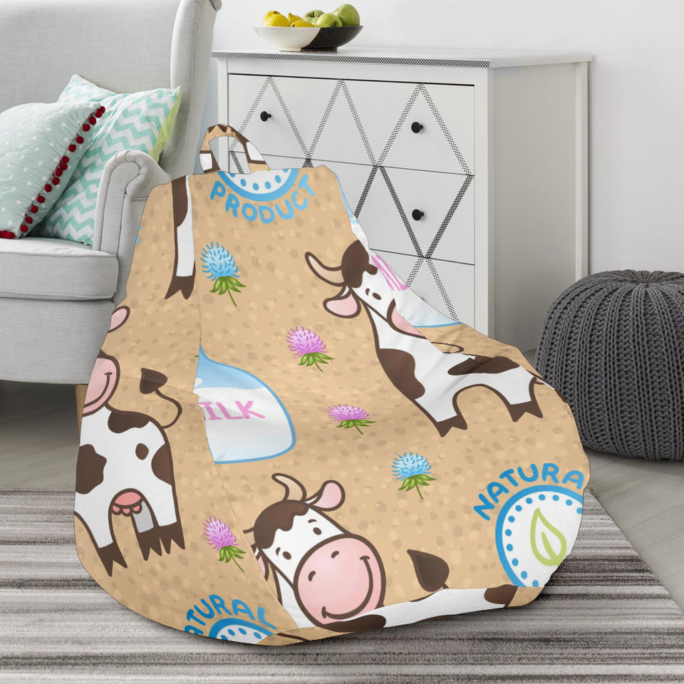 Cow Bottle Of Milk Pattern Bean Bag Cover