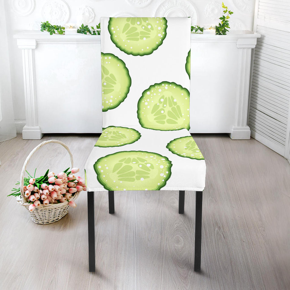 Cucumber Slices Pattern Dining Chair Slipcover
