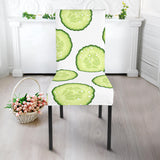 Cucumber Slices Pattern Dining Chair Slipcover