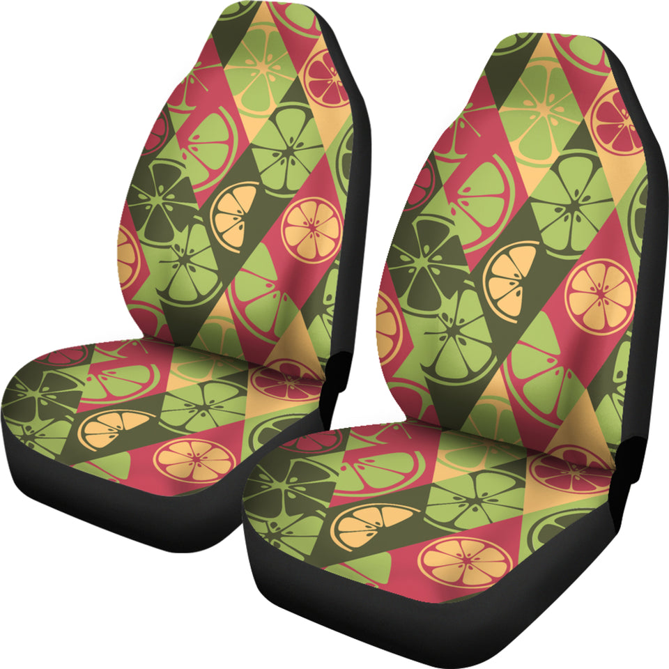 Cool Geometric Lime Pattern Universal Fit Car Seat Covers