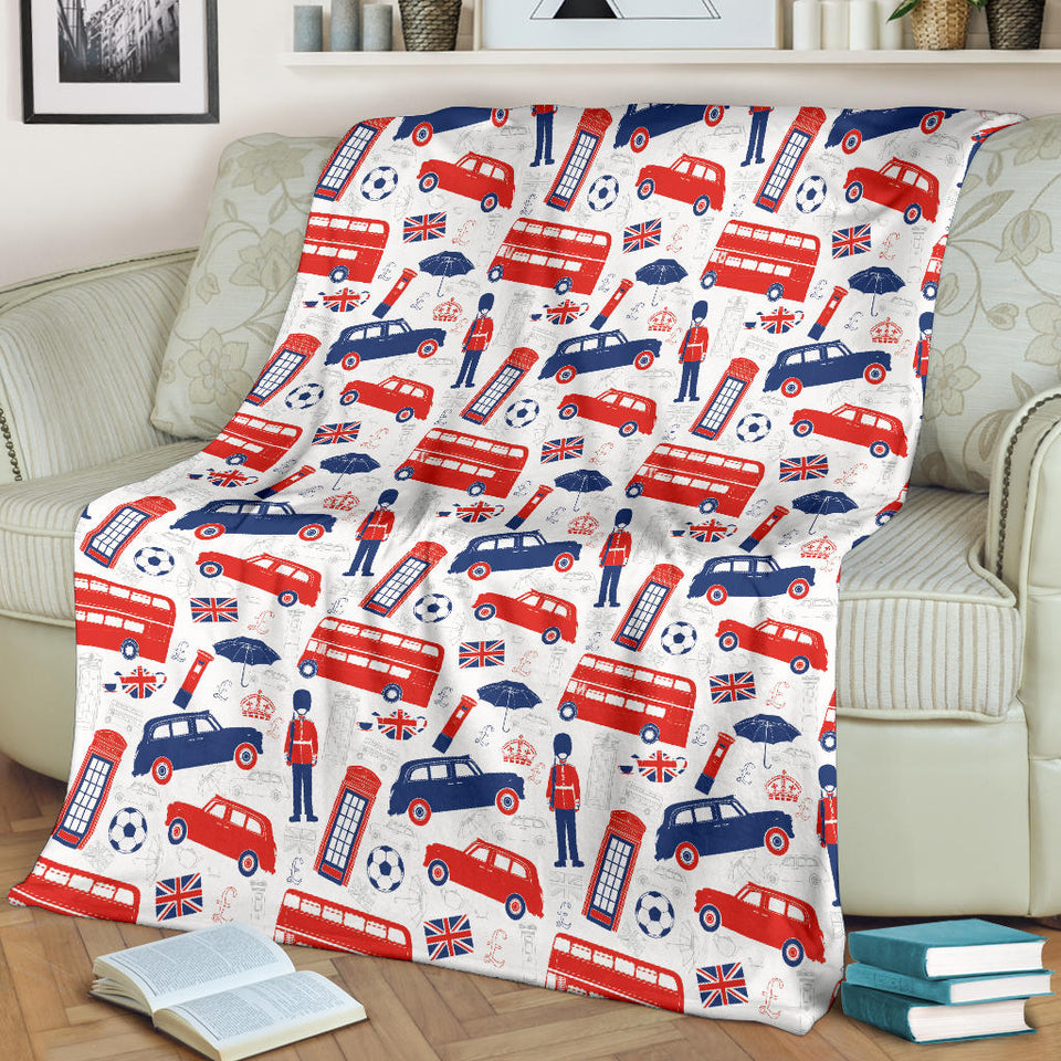 British Pattern Print Design 03 Premium Blanket