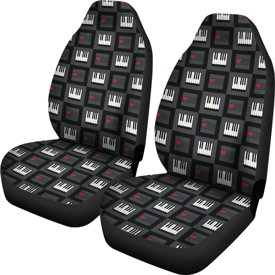 Piano Pattern Print Design 05 Universal Fit Car Seat Covers