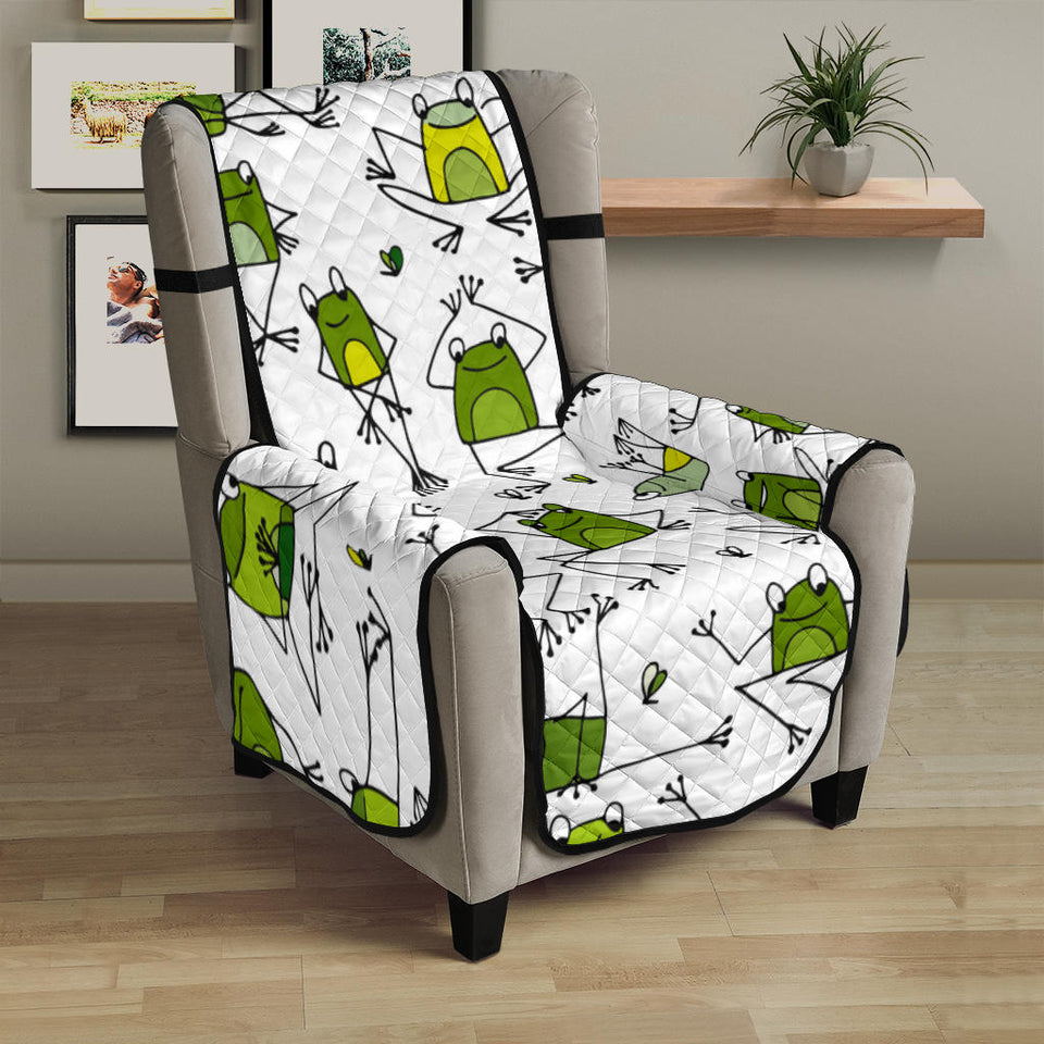 Sketch funny frog pattern Chair Cover Protector