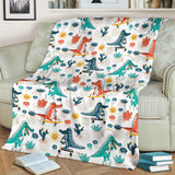 Cute Crocodile Pattern Premium Blanket