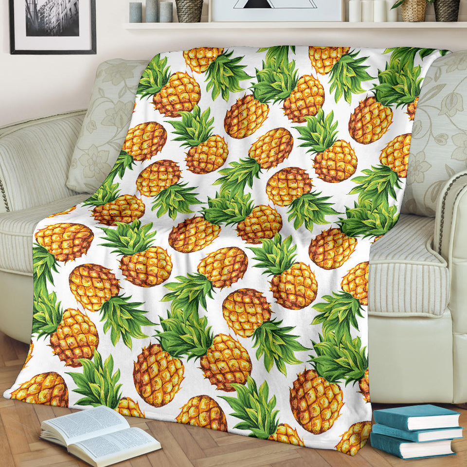 Pineapples Design Pattern Premium Blanket