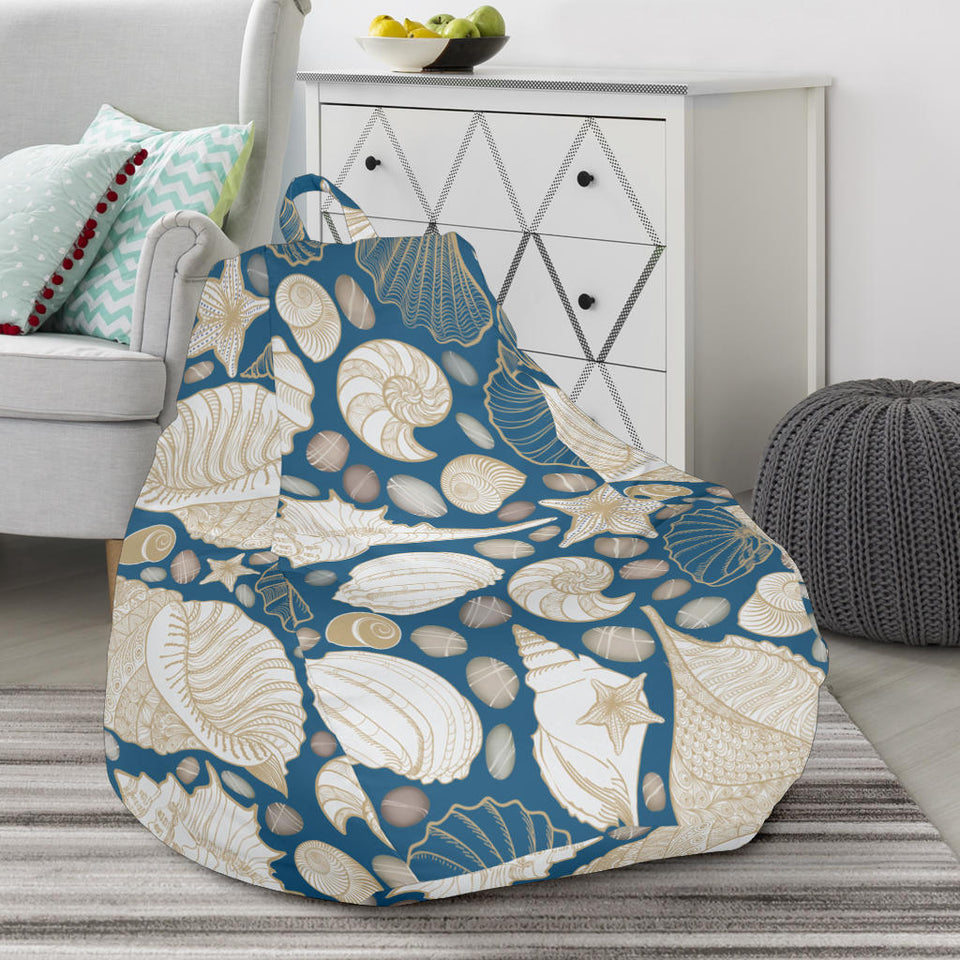 Shell Polynesian Tribal Design Pattern Bean Bag Cover