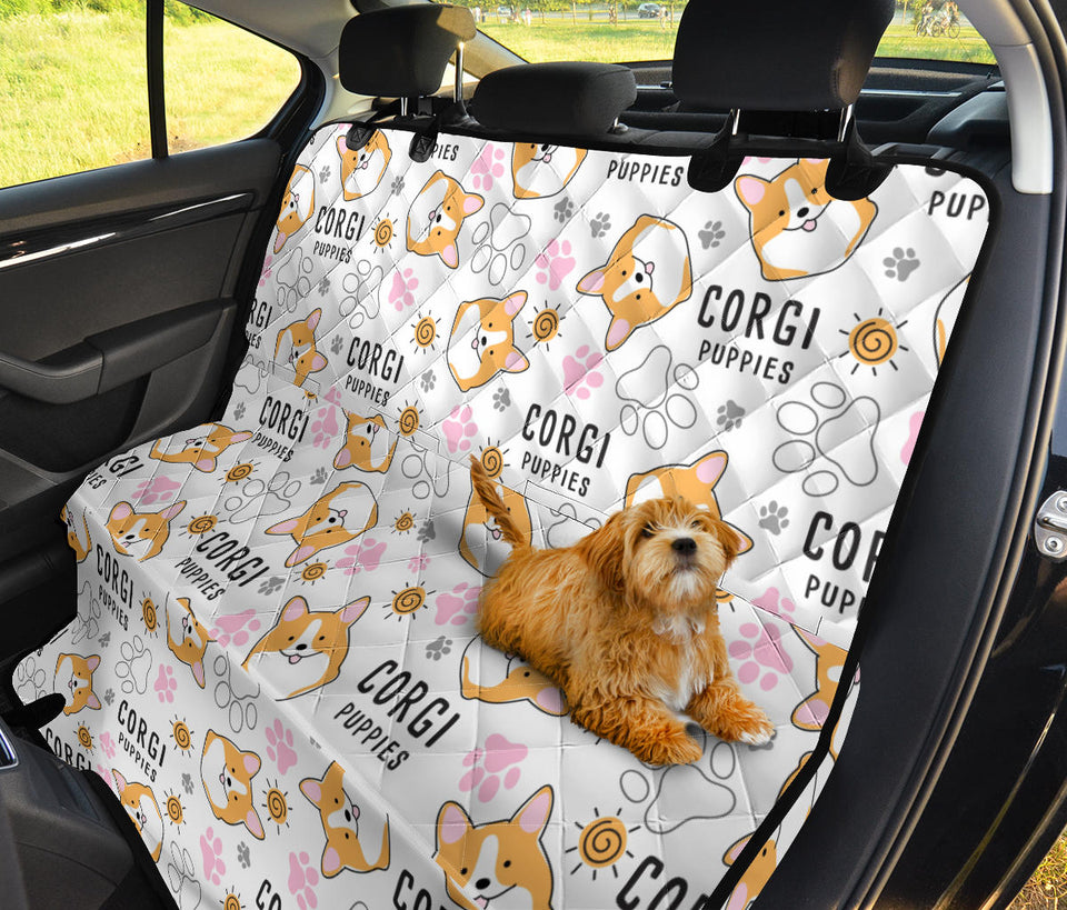 Corgi Dog Pattern Dog Car Seat Covers