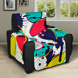 watercolor bowling ball pins Recliner Cover Protector