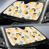 Lemon Flower Leave Pattern Car Sun Shade