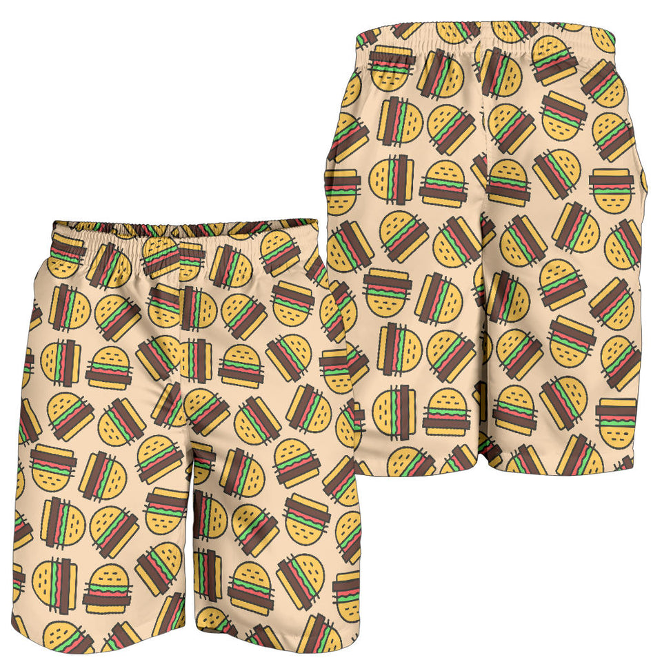 Hamburger Pattern Print Design 01 Men Shorts