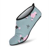 Poodle Dog Pattern Aqua Shoes