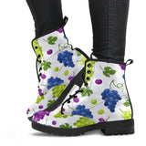 Grape Pattern Leather Boots