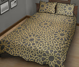 arabic star gold pattern Quilt Bed Set