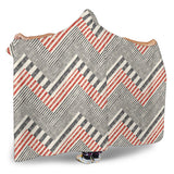 Zigzag Chevron Striped Pattern Hooded Blanket