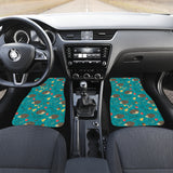 Hedgehog Pattern Print Design 01 Front and Back Car Mats