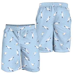 Seagull Pattern Print Design 02 Men Shorts