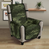 Digital Green camo camouflage pattern Chair Cover Protector