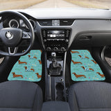 Dachshund Decorative Background Front And Back Car Mats