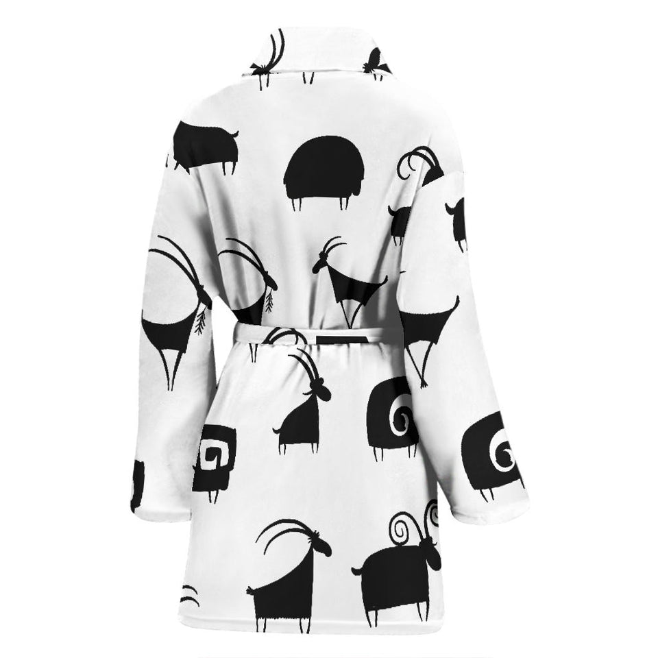 Goat Ram Pattern Women'S Bathrobe