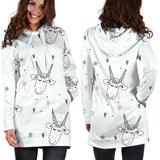 Cute Goat Design Pattern Women'S Hoodie Dress