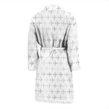 Airplane Print Pattern Men'S Bathrobe