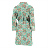 Hippopotamus Pattern Print Design 02 Men's Bathrobe