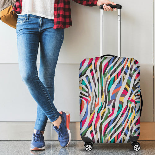 Colorful Zebra Skin Pattern Cabin Suitcases Luggages