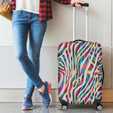 Colorful Zebra Skin Pattern Cabin Suitcases Luggages
