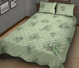 broccoli sketch pattern Quilt Bed Set