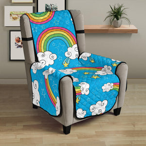 Rainbows Sky Clouds Pattern Chair Cover Protector