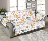Corgi Dog Pattern Sofa Cover Protector