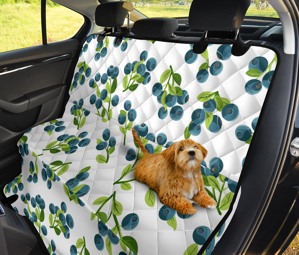 Blueberry White Background Dog Car Seat Covers