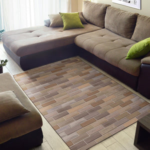 Brick Printed Pattern Print Design 01 Area Rug