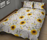 beautiful sunflowers pattern Quilt Bed Set