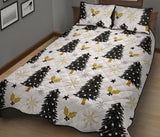 Christmas tree holly snow star pattern Quilt Bed Set