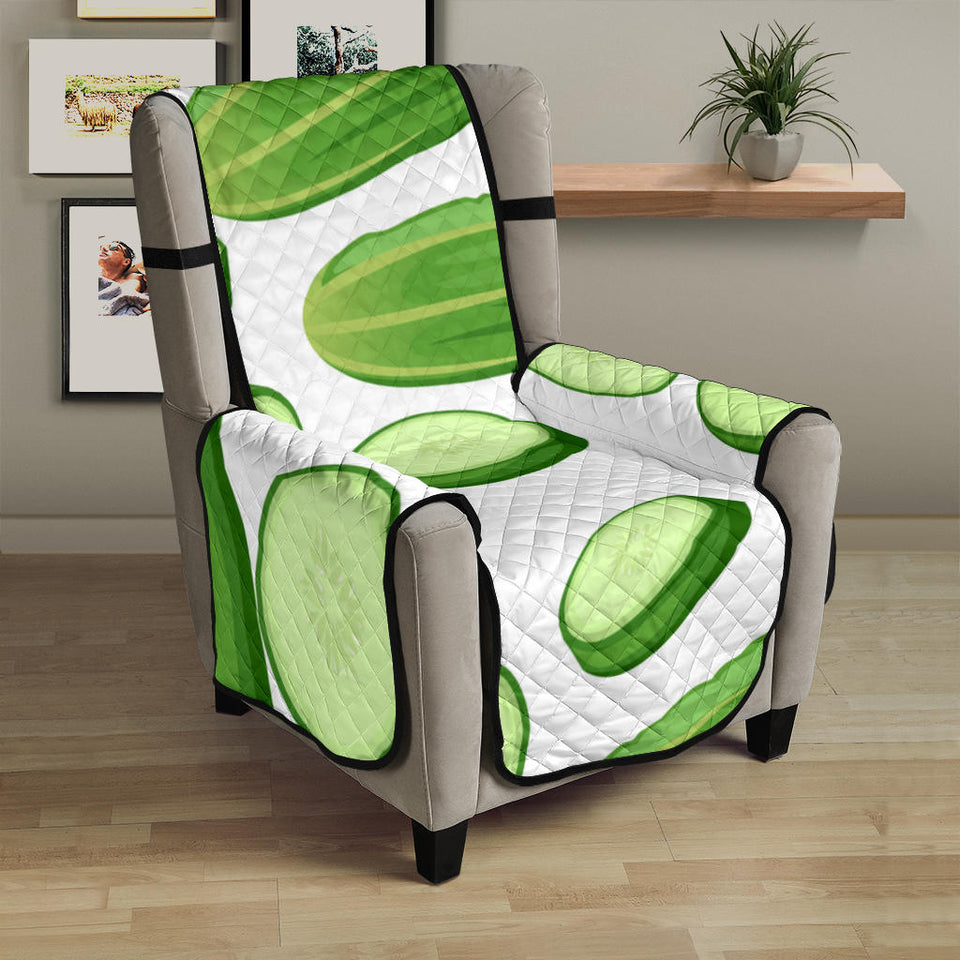 cucumber whole slices pattern Chair Cover Protector