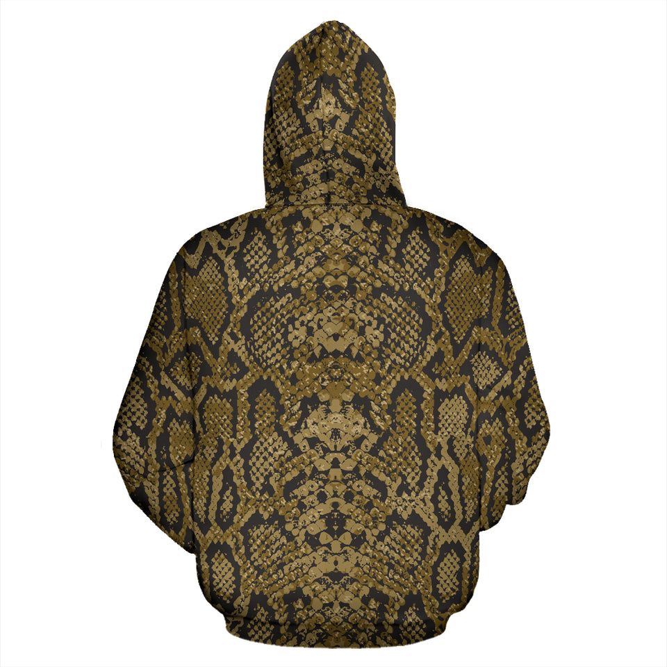Snake Skin Pattern Zip Up Hoodie
