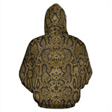 Snake Skin Pattern Zip Up Hoodie