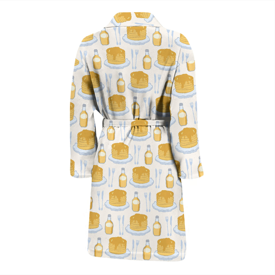 Pancake Pattern Print Design 05 Men's Bathrobe