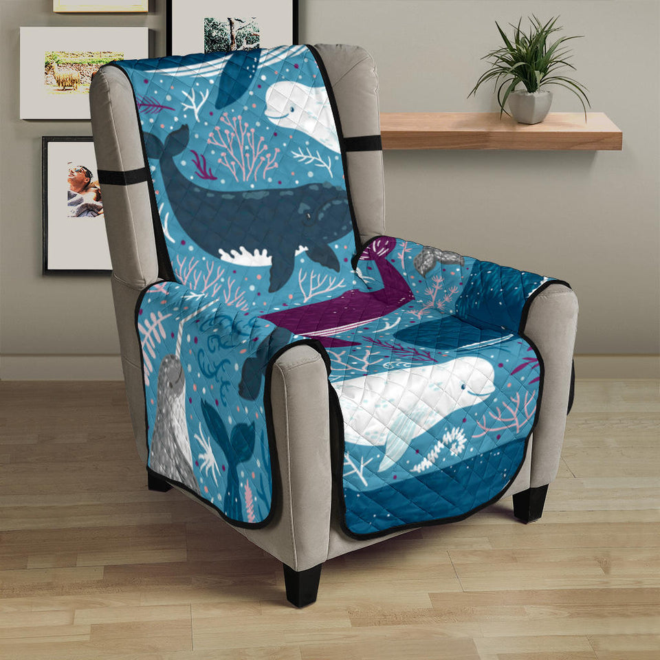 Whale design pattern Chair Cover Protector