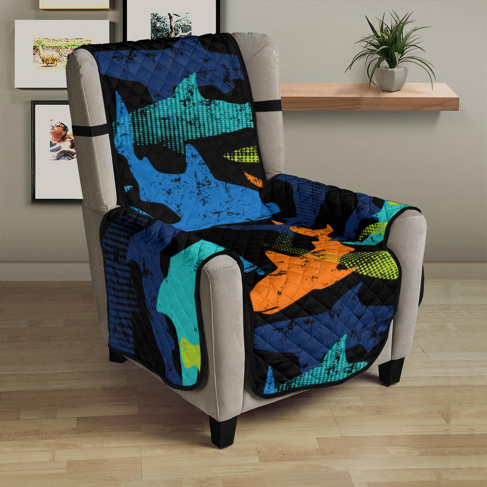 Colorful shark Chair Cover Protector